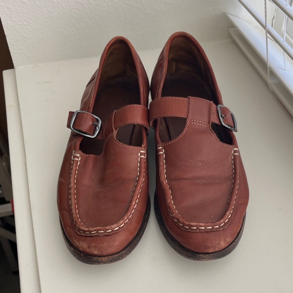 Everlane Women's Leather Mary Jane Loafers in Brown